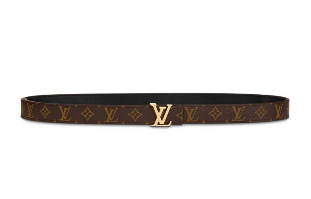 Louis Vuitton Louis Vuitton Cow Leather Belts Women's Brown Width 2cm