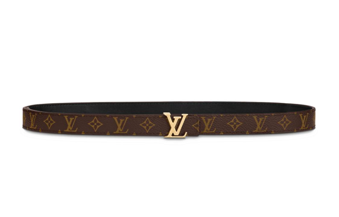 Louis Vuitton Louis Vuitton Cow Leather Belts Women's Brown Width 2cm
