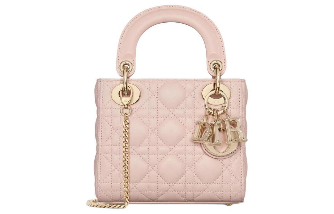 Dior Dior Lady Dior Sheepskin Dior Bag Shoulder Bag Crossbody Bag Handbag Mini Women's Rouge Pink