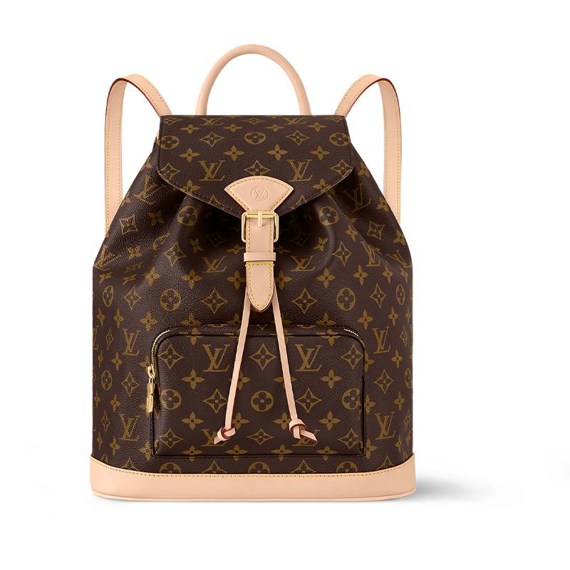 Louis Vuitton Louis Vuitton Montsouris Monogram Coated Canvas Backpack Medium Size Women's Brown