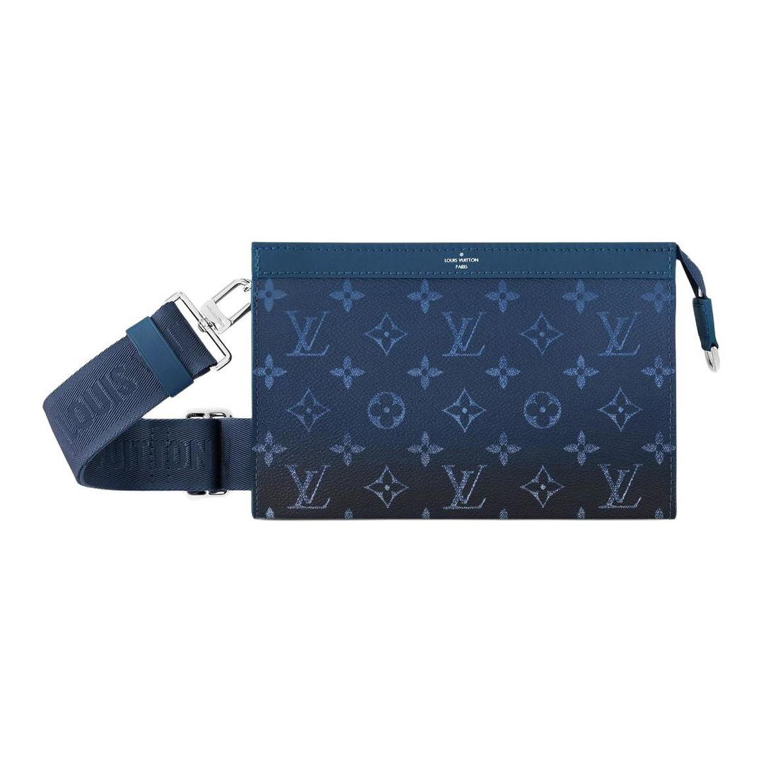Louis Vuitton Louis Vuitton Gaston Leather Shoulder Bag Crossbody Bag Men's Space Blue