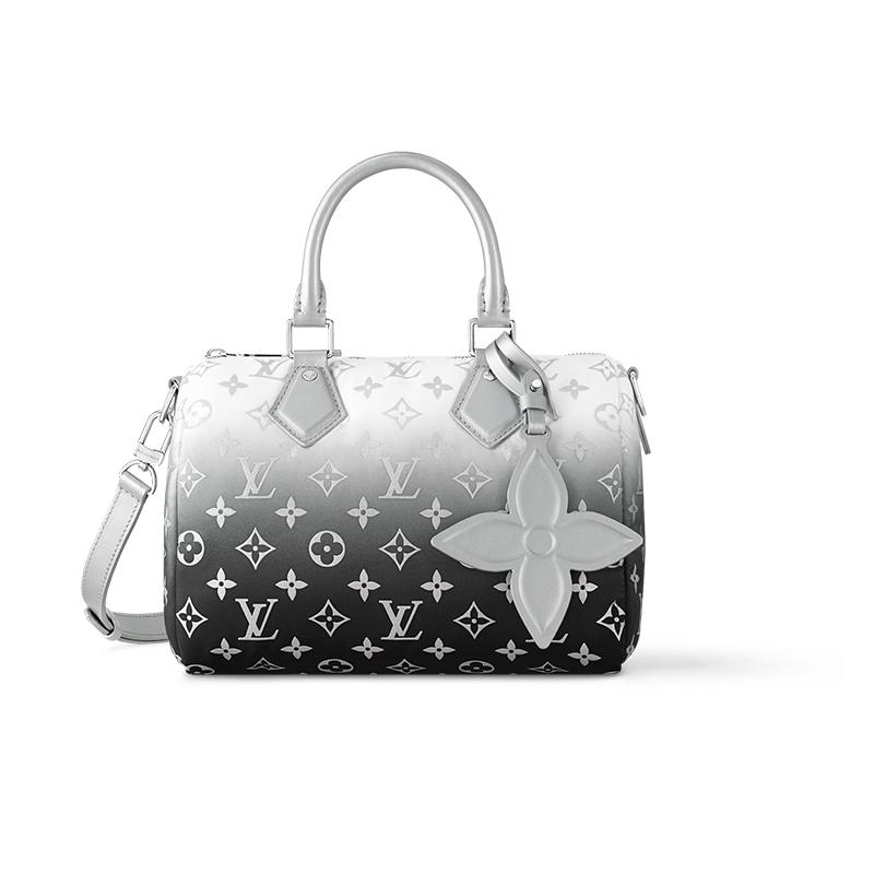 Louis Vuitton Louis Vuitton BandoulièreSKI Skiing Collection Monogram Nylon Boston Bag Shoulder Bag Handbag Women's Silver