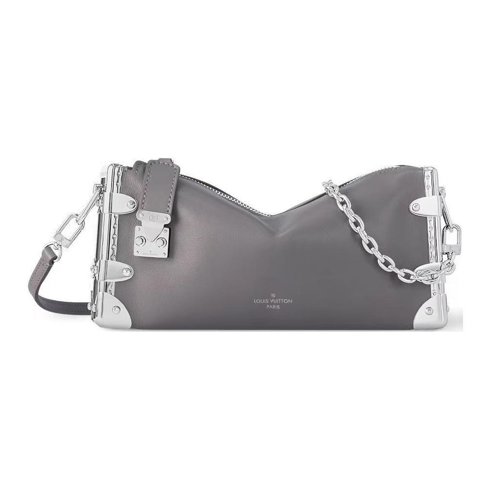 Louis Vuitton Louis Vuitton Calfskin Shoulder Bag Crossbody Bag Women's Gray