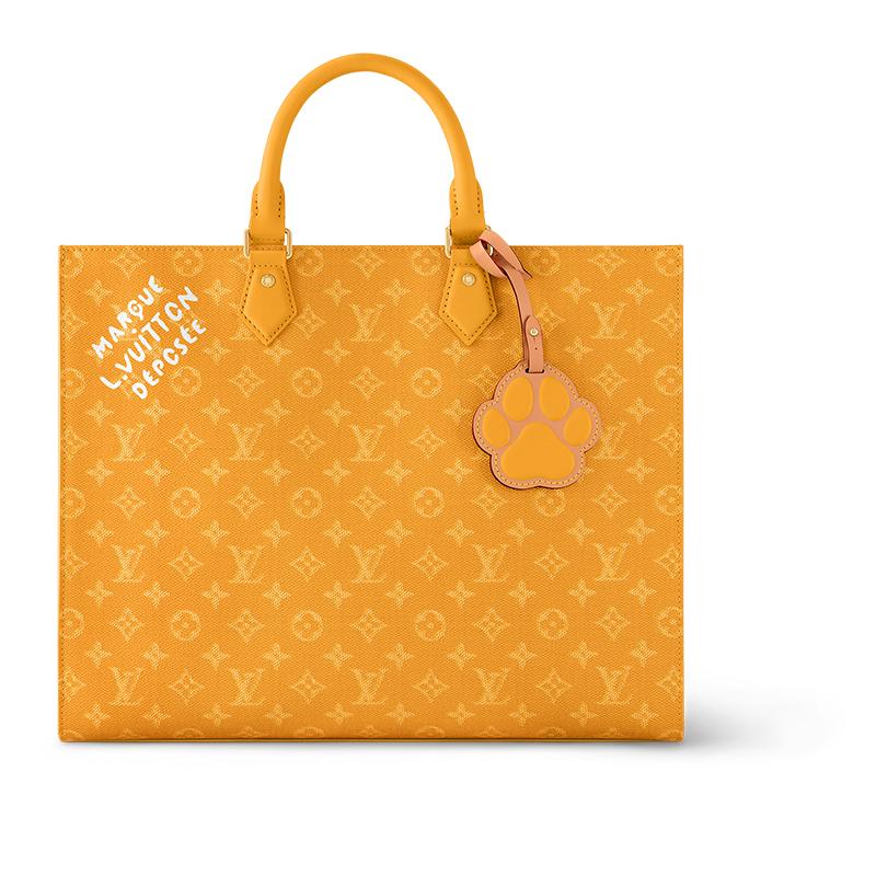 Louis Vuitton Louis Vuitton Sac Plat Monogram Heritage Coated Canvas Tote Bag Shopping Bag Shoulder Bag Handbag Men's Orange