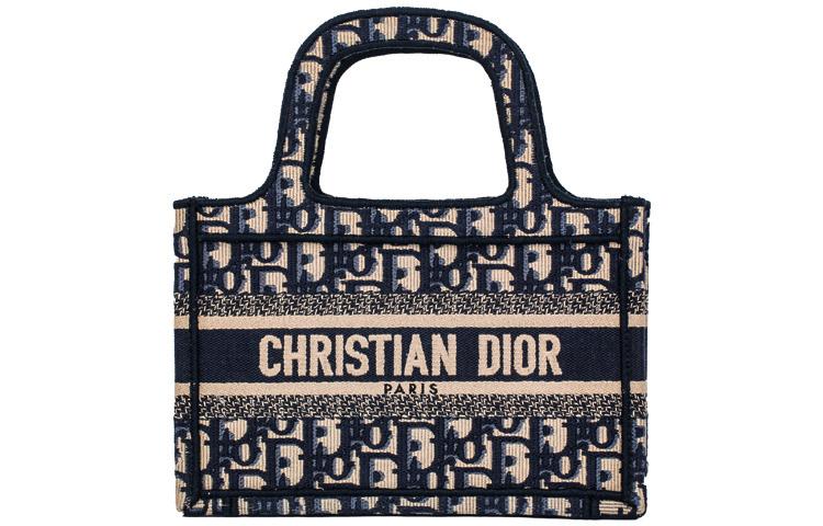 Dior Dior BookTote Canvas Bag Tote Bag Shopping Bag Handbag Mini Women's Denim Blue/Beige