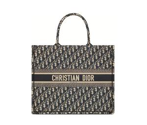 Buy Dior Canvas Tote Bag Shopping Bag Shoulder Bag Handbag Large Size Women's Ecru & Blue at Sasom – Authentic and Ready to Ship
