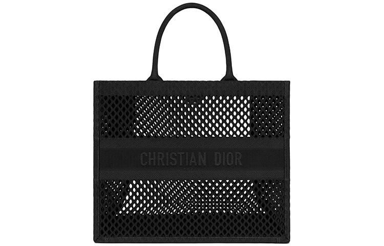 Dior Dior BookTote Cotton Tote Bag Shopping Bag Shoulder Bag Handbag Large Size Women's Black