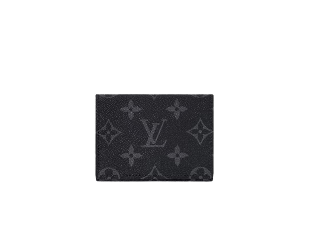 Louis Vuitton Louis Vuitton Envelope Business Card Holder In Monogram Eclipse Canvas With Silver Hardware
