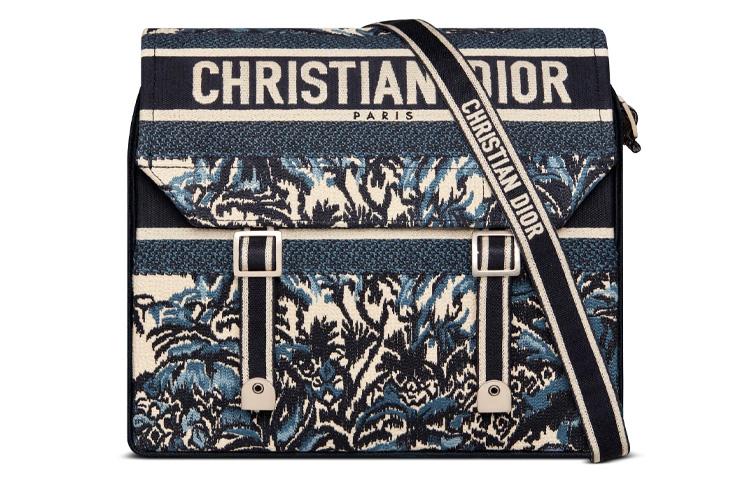 Dior Dior DiorCamp Embroidery Canvas Fabric Messenger Bag Shoulder Bag Crossbody Bag Regular Women's Blue