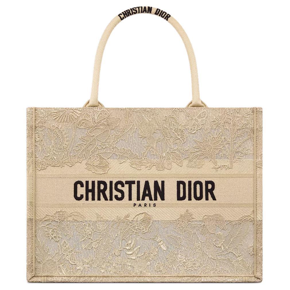Dior Dior BookTote Cotton Tote Bag, Shopping Bag, Handbag Women's Beige
