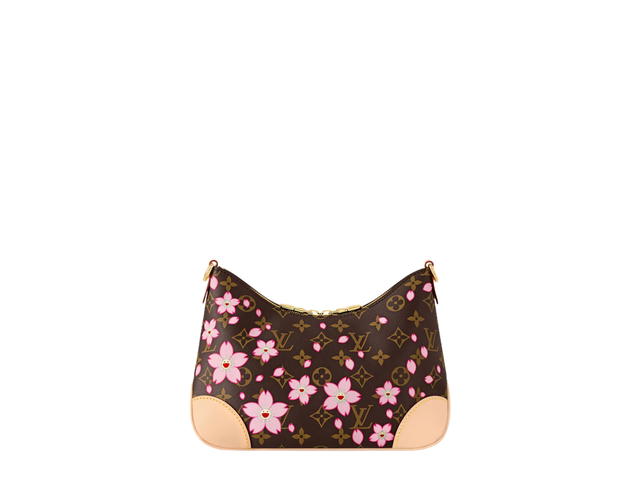 Louis Vuitton Louis Vuitton x Takashi Murakami Boulogne Bag In Cherry Blossom Monogram Canvas With Gold Hardware - view 3