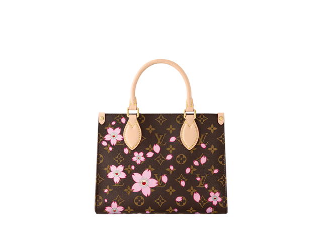 Louis Vuitton Louis Vuitton x Takashi Murakami OnTheGo Pm Bag In Cherry Blossom Monogram Canvas With Gold Hardware - view 3