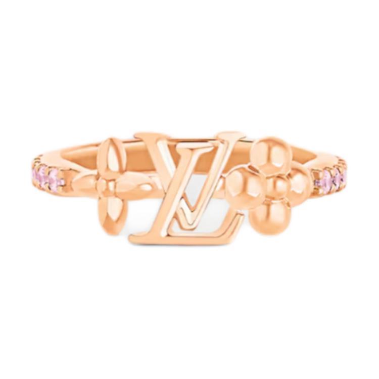 Louis Vuitton Louis Vuitton Rose Gold, Metal, Crystal Rings Unisex Pink Gold