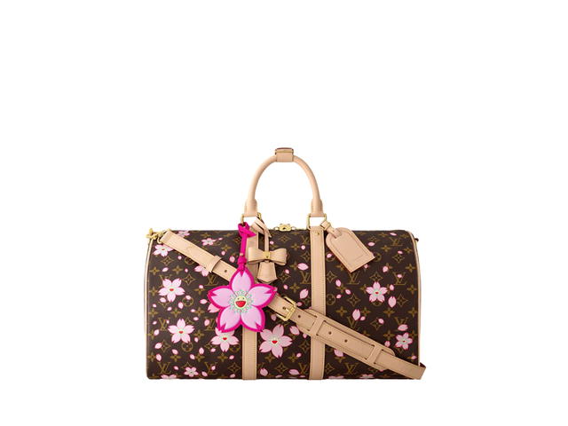 Louis Vuitton Louis Vuitton x Takashi Murakami Keepall Bandoulière 45 Bag In Monogram Canvas With Gold Hardware - view 1