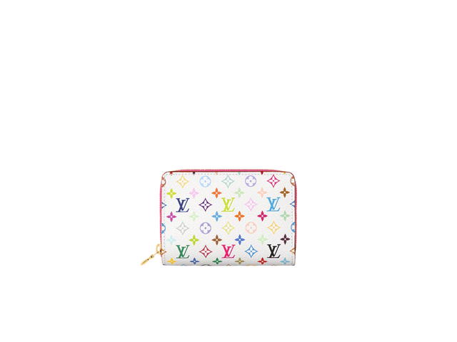 Louis Vuitton Louis Vuitton x Takashi Murakami Portefeuille Lou In Gold Hardware With White Pink - view 1