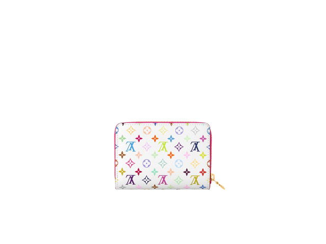 Louis Vuitton Louis Vuitton x Takashi Murakami Portefeuille Lou In Gold Hardware With White Pink - view 4