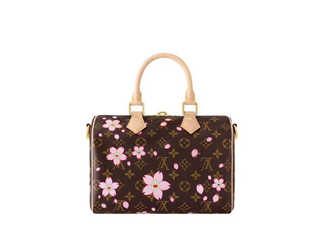 Louis Vuitton Louis Vuitton x Takashi Murakami Speedy Bandoulière 25 Bag In Cherry Blossom Monogram Canvas With Gold Hardware - view 3