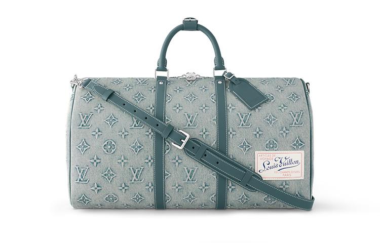 Louis Vuitton Louis Vuitton Keepall Bandouliere 50 Monogram Washed Denim Coated Canvas