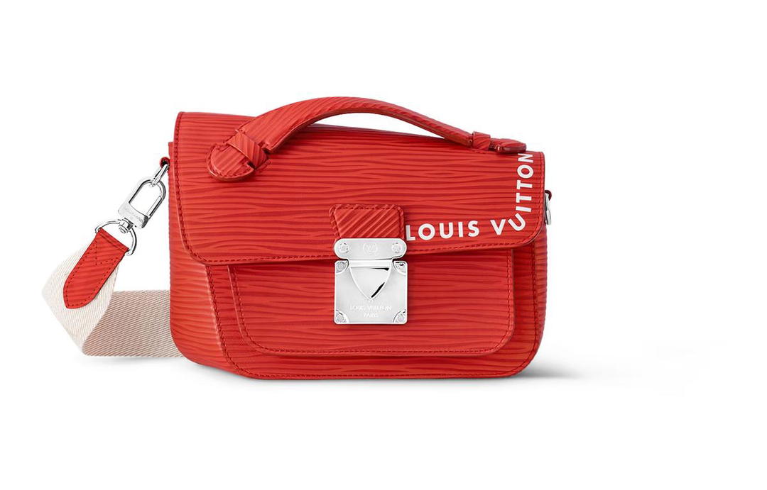 Louis Vuitton Louis Vuitton Monceau Cow Leather Shoulder Bag Crossbody Bag Handbag Regular Men's Vermilion