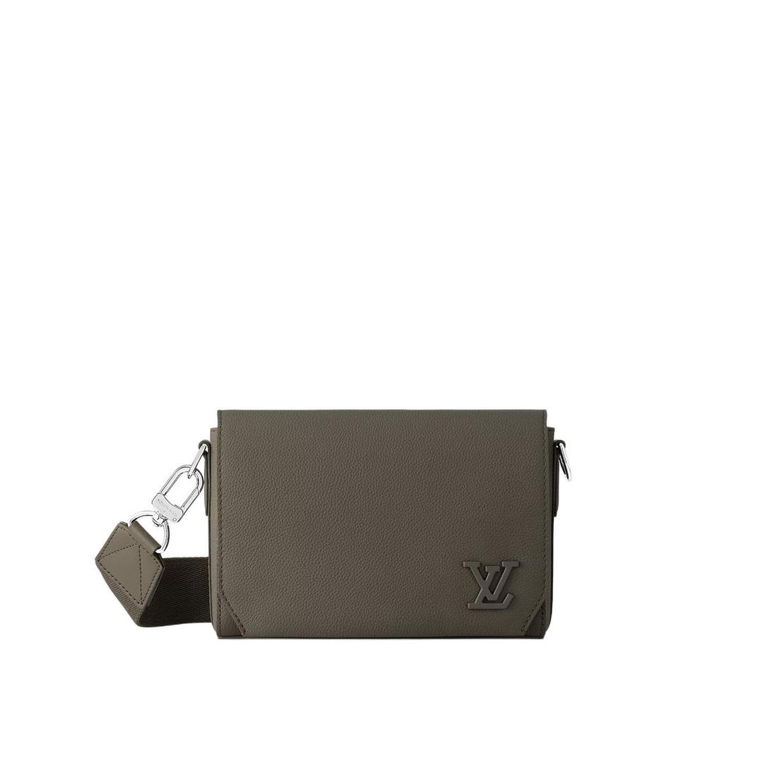 Louis Vuitton Louis Vuitton MessengerTAKEOFF Cow Leather Messenger Bag, Crossbody Bag, Shoulder Bag Men's Khaki Green