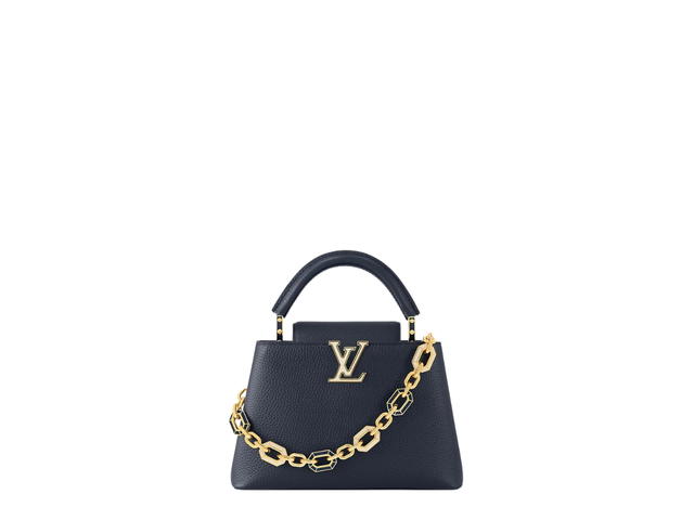 Louis Vuitton Louis Vuitton Capucines Bb In Navy Blue Taurillon Leather With Gold Hardware - view 1