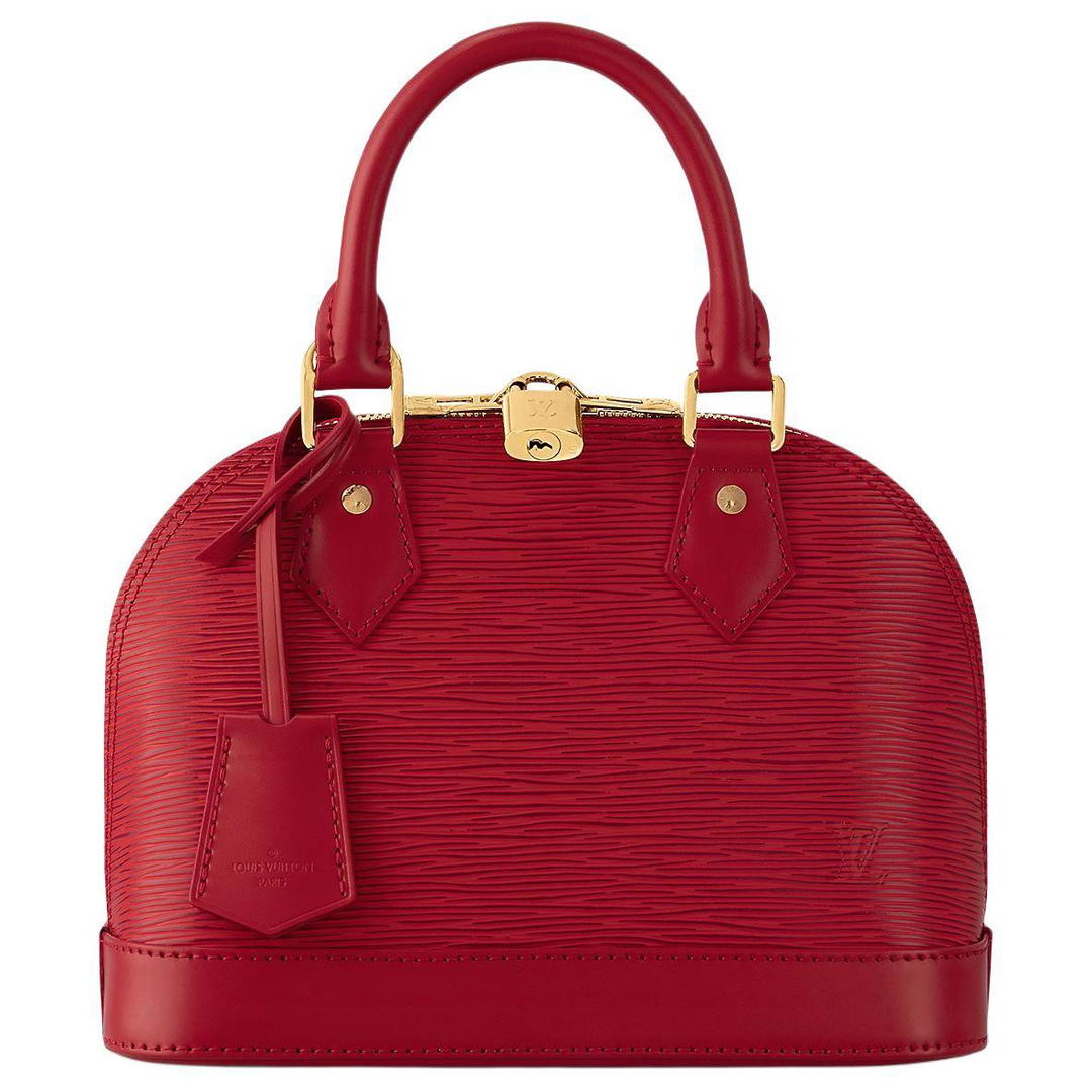 Louis Vuitton Louis Vuitton Alma BB Epi Grained Leather Portable Crossbody Bag Shoulder Bag Women's Red