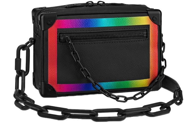 Louis Vuitton Louis Vuitton Soft Trunk Taiga Mini Black/Rainbow