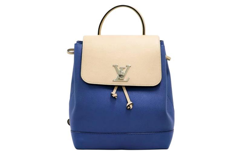 Louis Vuitton Louis Vuitton Calfskin Backpack Unisex Blue