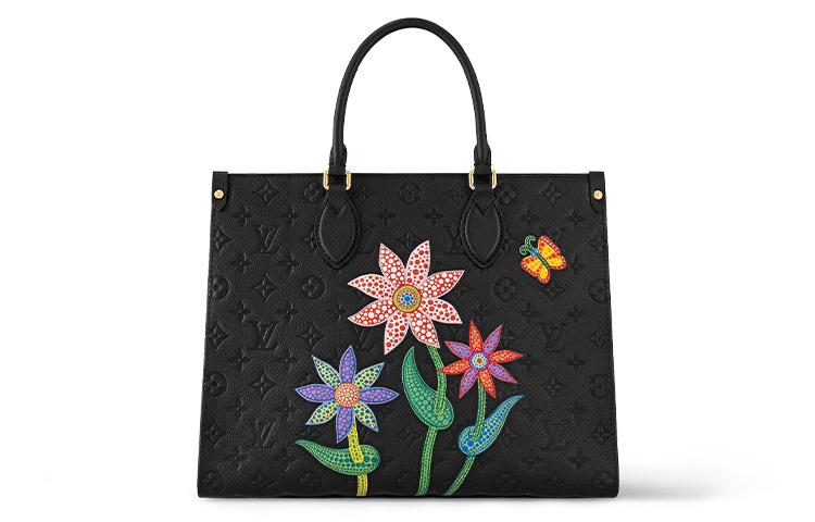 Louis Vuitton Louis Vuitton Lv X Yk Onthego Mm Black Flower Marquetry