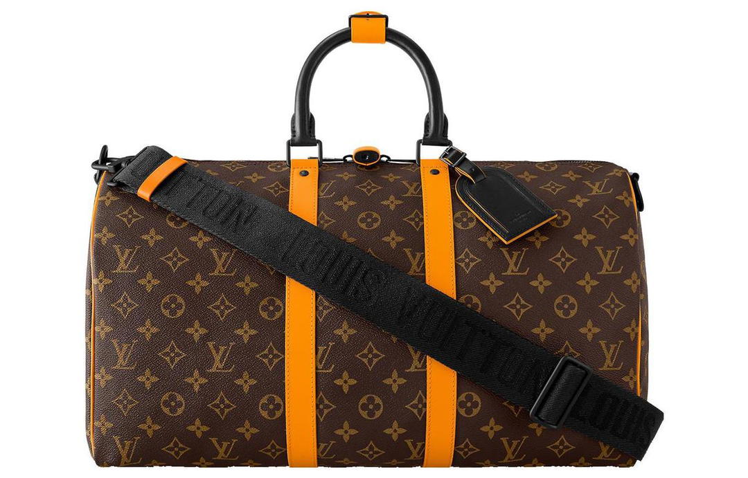 Louis Vuitton Louis Vuitton Keepall Coated Canvas With Cow Leather Monkey Bag Handbag Travel Bag Men's