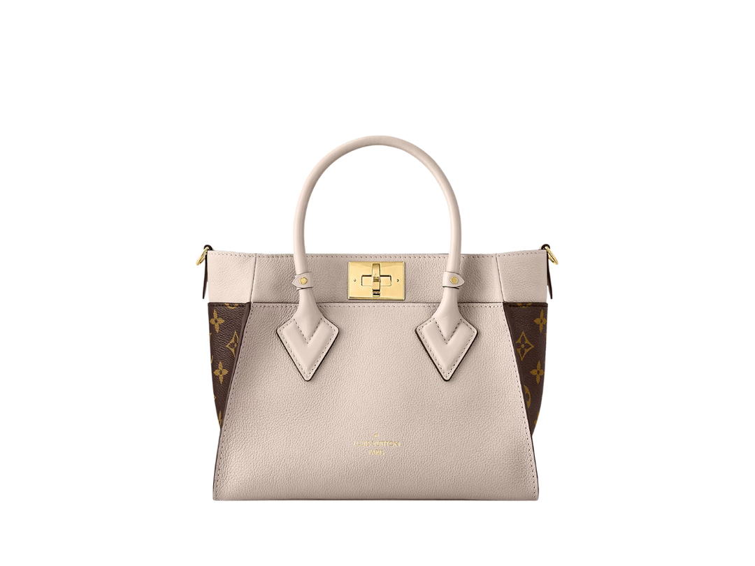 Louis Vuitton Louis Vuitton On My Side Pm Bag In Monogram Canvas And Calfskin With Gold Hardware