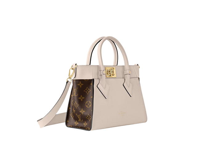Louis Vuitton Louis Vuitton On My Side Pm Bag In Monogram Canvas And Calfskin With Gold Hardware - view 2