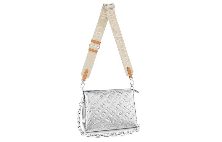 Louis Vuitton Louis Vuitton Sheepskin Pillow Bag Baguette Bag Shoulder Bag Portable Crossbody Bag Shoulder Bag Women's Silver