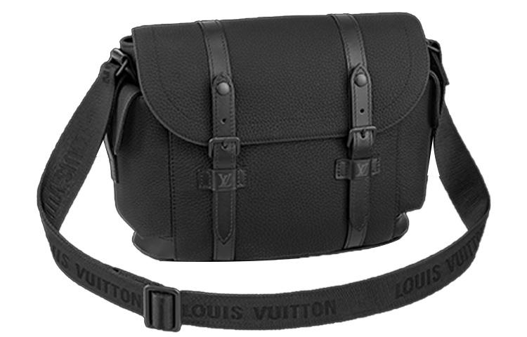 Louis Vuitton Louis Vuitton CHRISTOPHER Taurillon Leather Messenger Bag Shoulder Bag Crossbody Bag Regular Men's Black