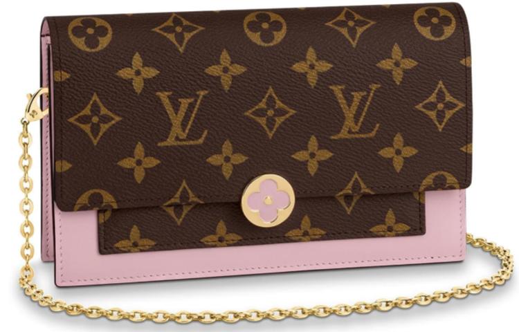 Louis Vuitton Louis Vuitton Flore Chain Wallet Monogram Brown/Rose Ballerine