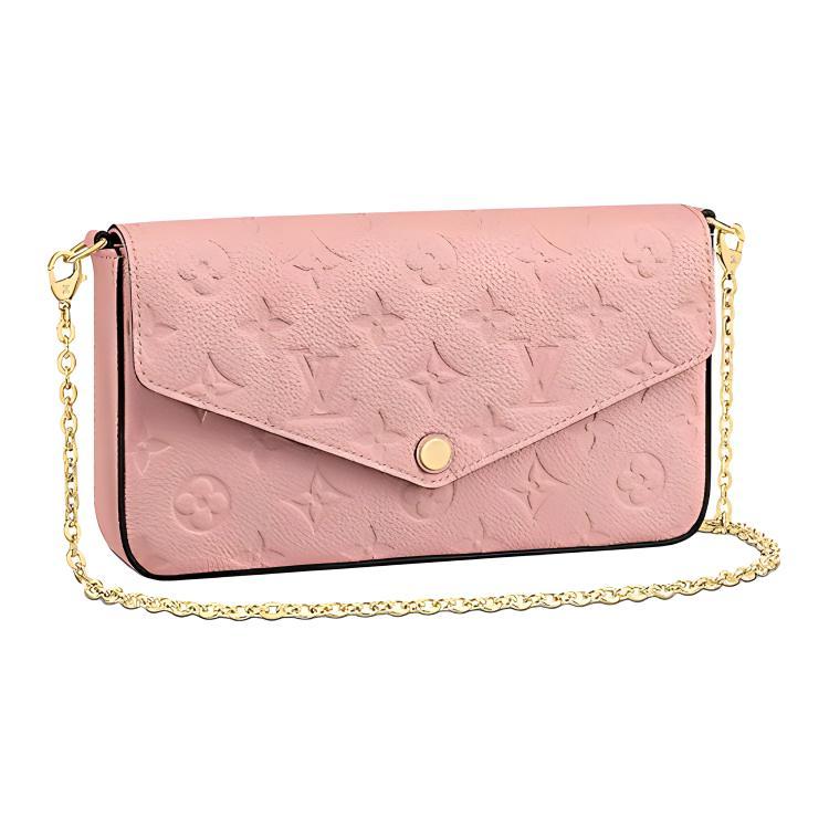 Louis Vuitton Louis Vuitton Félicie Pochette Monogram Empreinte Rose Poudre