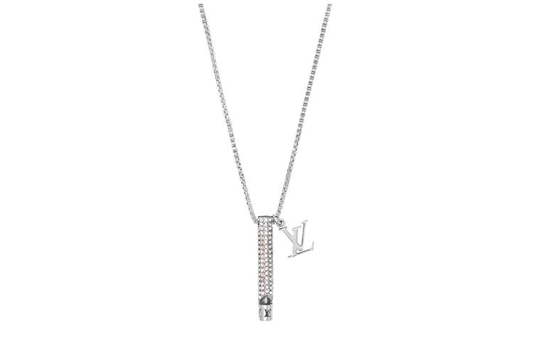 Louis Vuitton Louis Vuitton Metal Crystal Necklaces Men's
