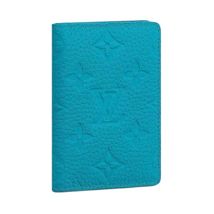 Louis Vuitton Louis Vuitton Pocket Organizer Monogram Taurillon Turquoise