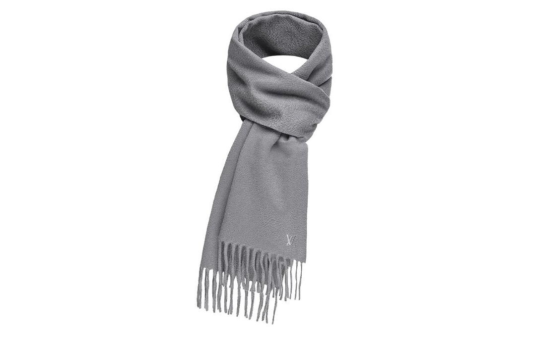 Louis Vuitton Louis Vuitton Knit Scarves Unisex Light Gray