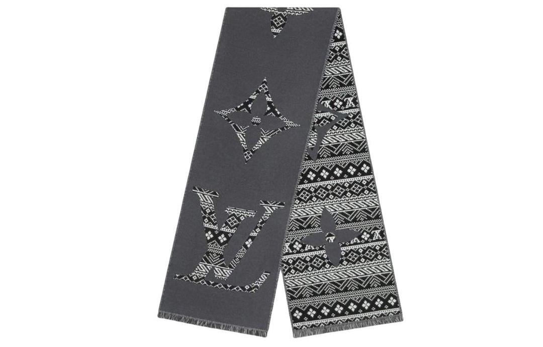 Louis Vuitton Louis Vuitton Wool Knit Scarves Men's Gray