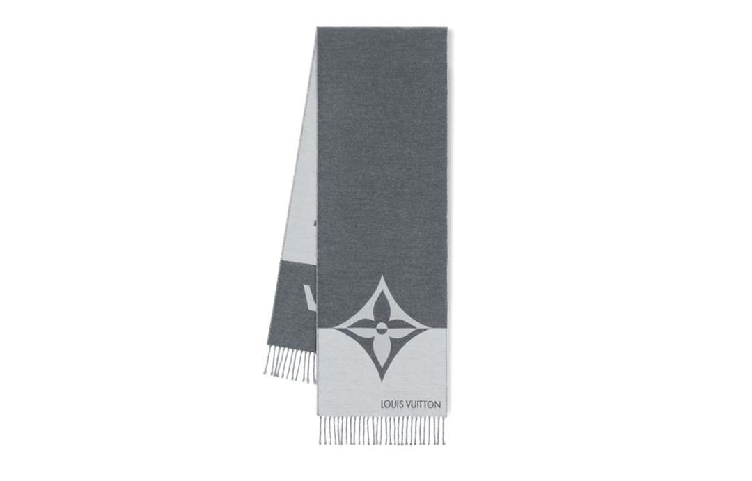 Louis Vuitton Louis Vuitton Knit Scarves Unisex Gray