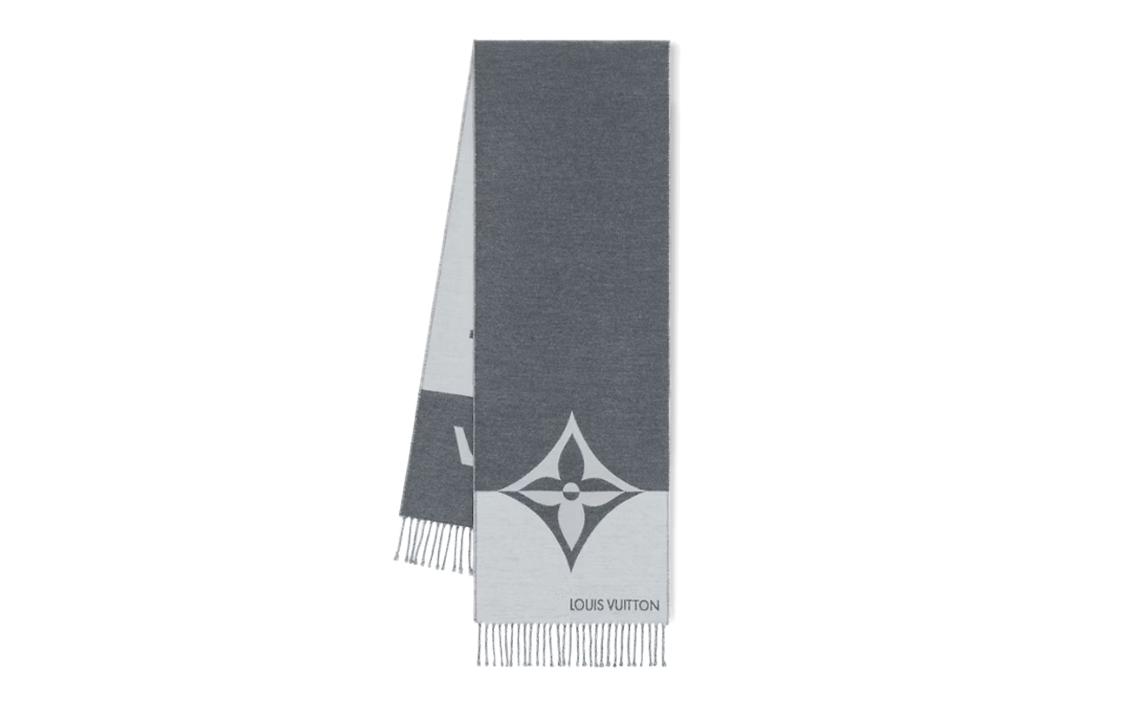 Louis Vuitton Louis Vuitton Knit Scarves Unisex Gray