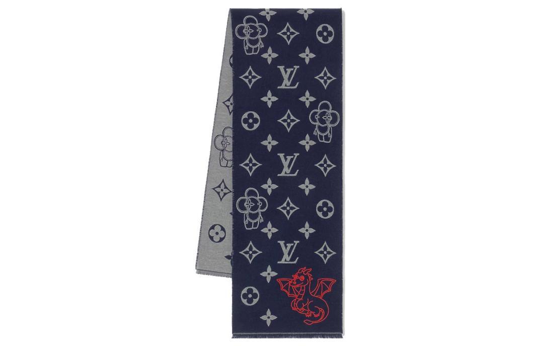 Louis Vuitton Louis Vuitton Knit Scarves Men's Dark Blue