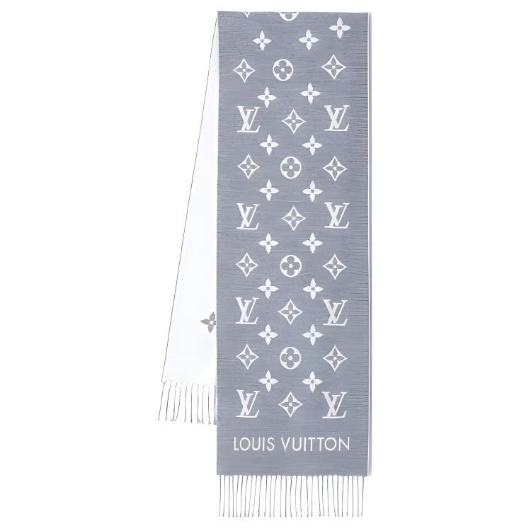 Louis Vuitton Louis Vuitton Knit Scarves Unisex Gray