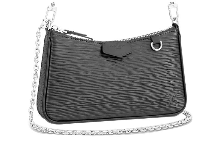 Louis Vuitton Louis Vuitton Easy Pouch On Strap Epi Leather Chain Bag Crossbody Bags Handbags Shoulder Bags Women's Black