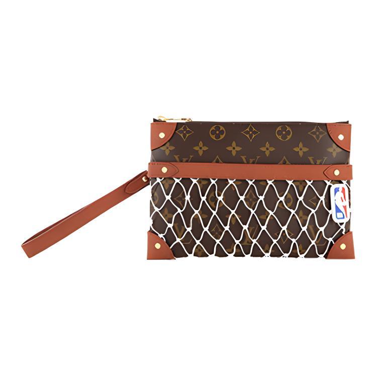 Louis Vuitton Louis Vuitton NBA Collaboration Leather Clutch Men's Brown