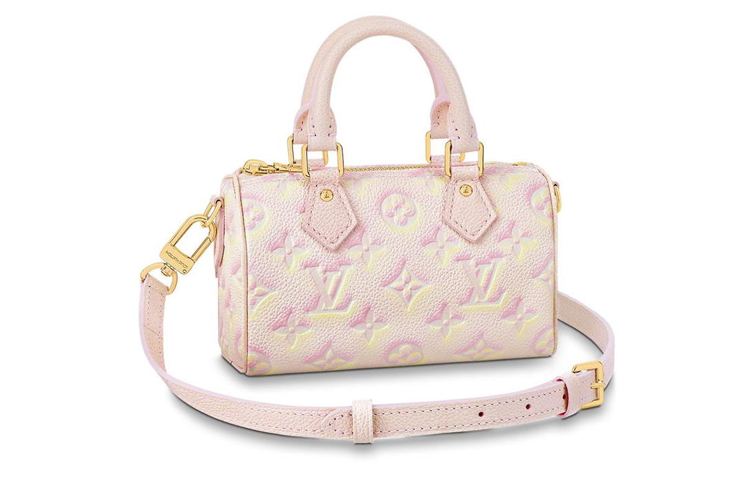 Louis Vuitton Louis Vuitton Speedy Embossed Cow Leather Pillow Bag, Shoulder Bag, Crossbody Bag, Handbag Extra Mini Women's Pink