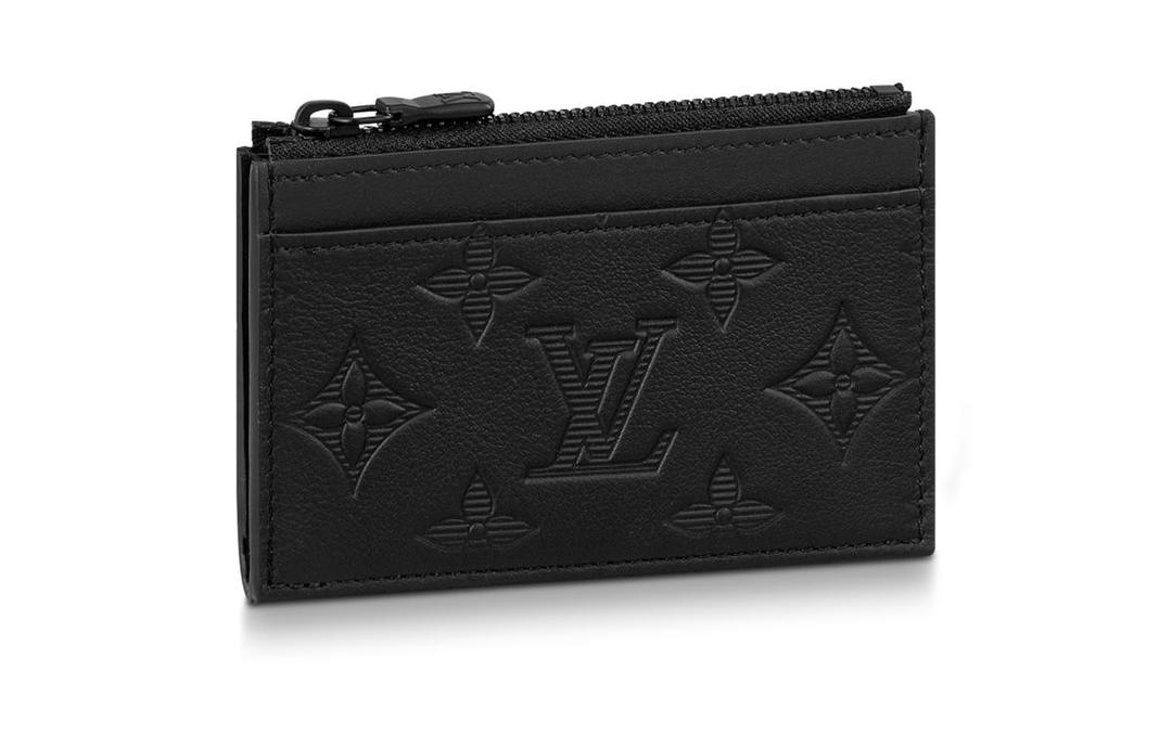 Louis Vuitton Louis Vuitton COIN Cow Leather Card Holder Regular Men's Black