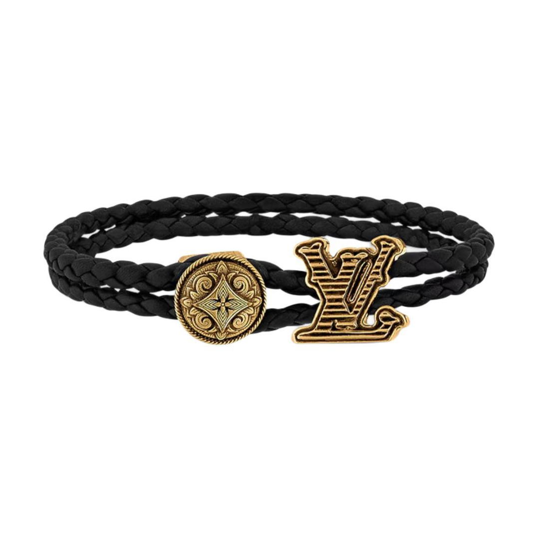 Louis Vuitton Louis Vuitton Leather Bracelets Men's Black