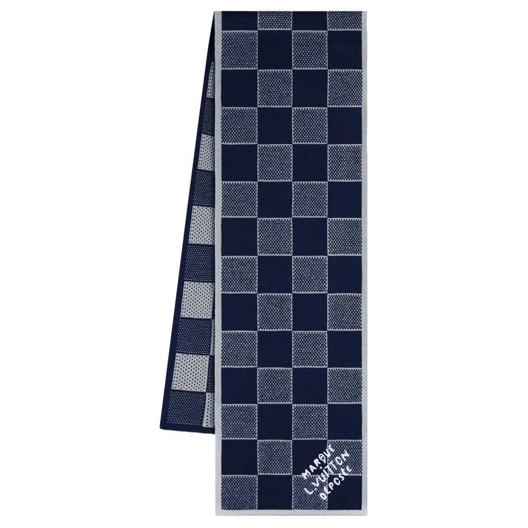 Louis Vuitton Louis Vuitton Wool Knit Scarves Men's Marine Blue